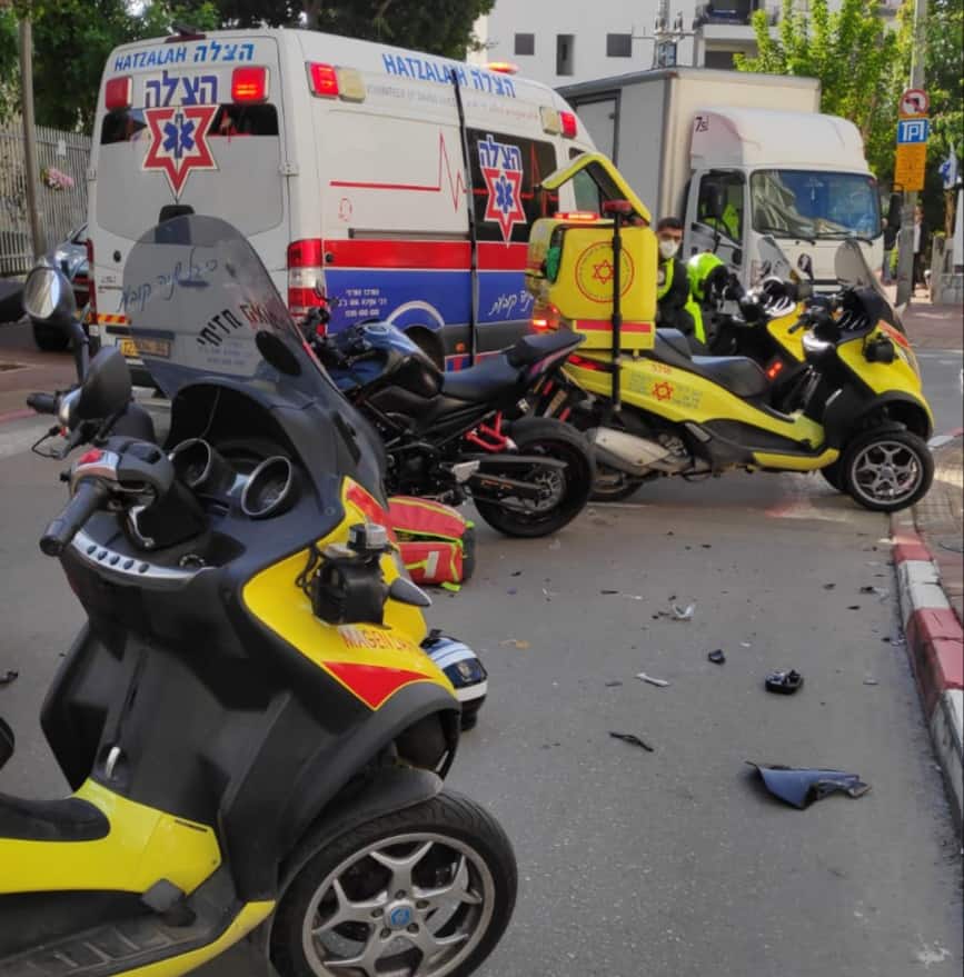 תאונת דרכים ברמת גן -דוברות מד”א