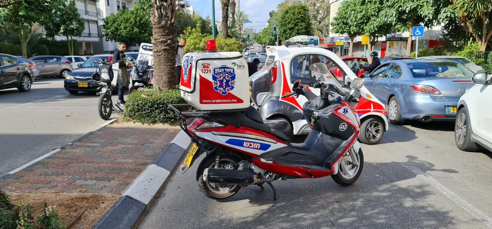 זירת התאונה בר”ג (צילום תיעוד מבצעי איחוד הצלה)