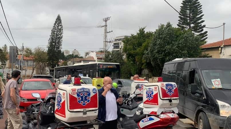 זירת התאונה בר”ג (צילום תיעוד מבצעי איחוד הצלה)