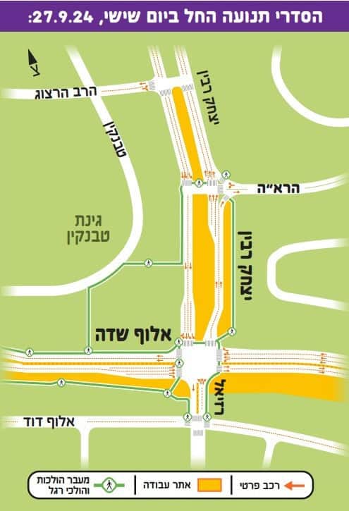 הסדר הנסיעה לאחר העבודות | מפה: באדיבות נת”ע