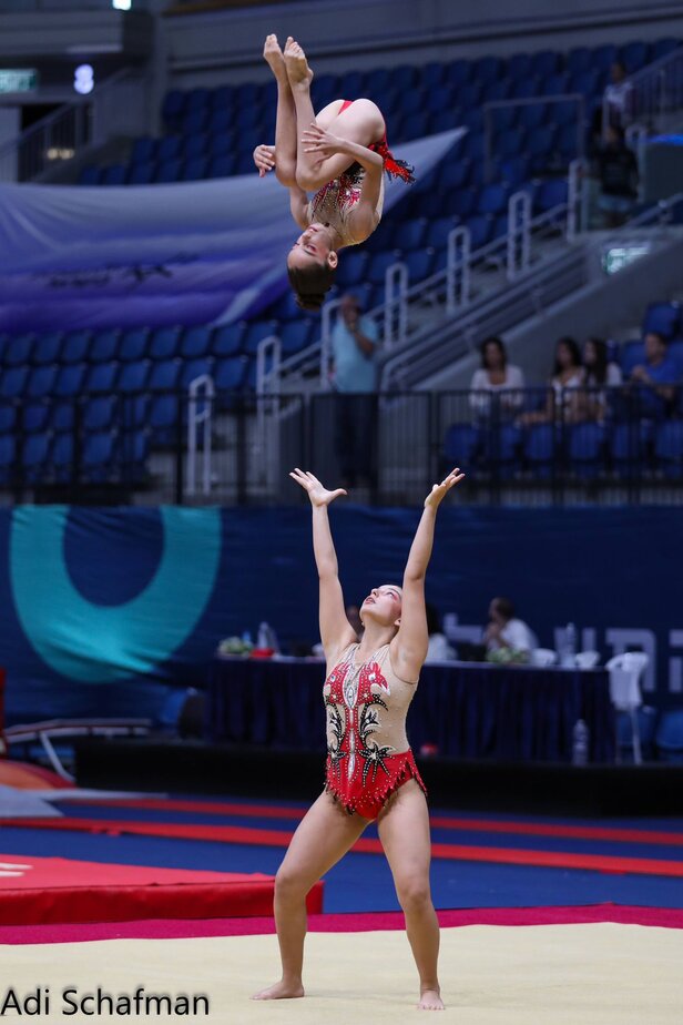 נבחרת האקרובטיקה הפועל רמת גן. צילום: Adi Schafman