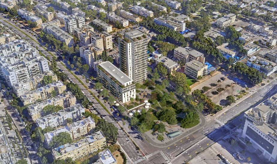 מתחם יצחק שדה. הדמיה: אלכס לובימוב