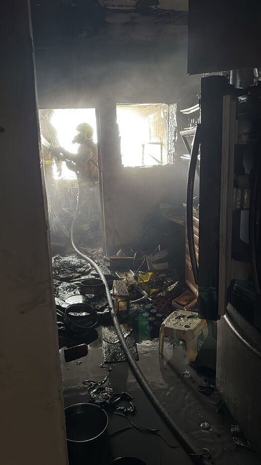 שריפה בדירה ברמת גן. צילום: כיבוי אש והצלה
