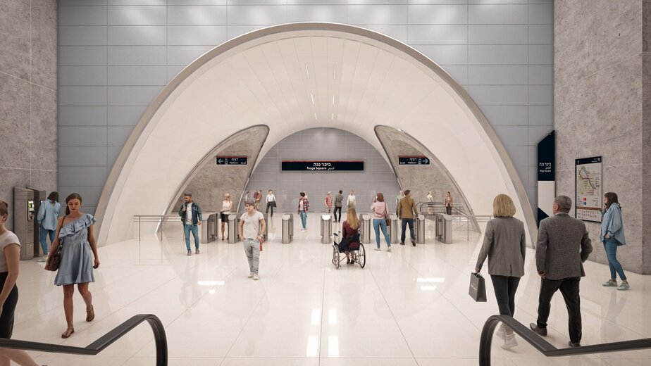 מטרו גבעתיים. הדמיה באדיבות נת"ע