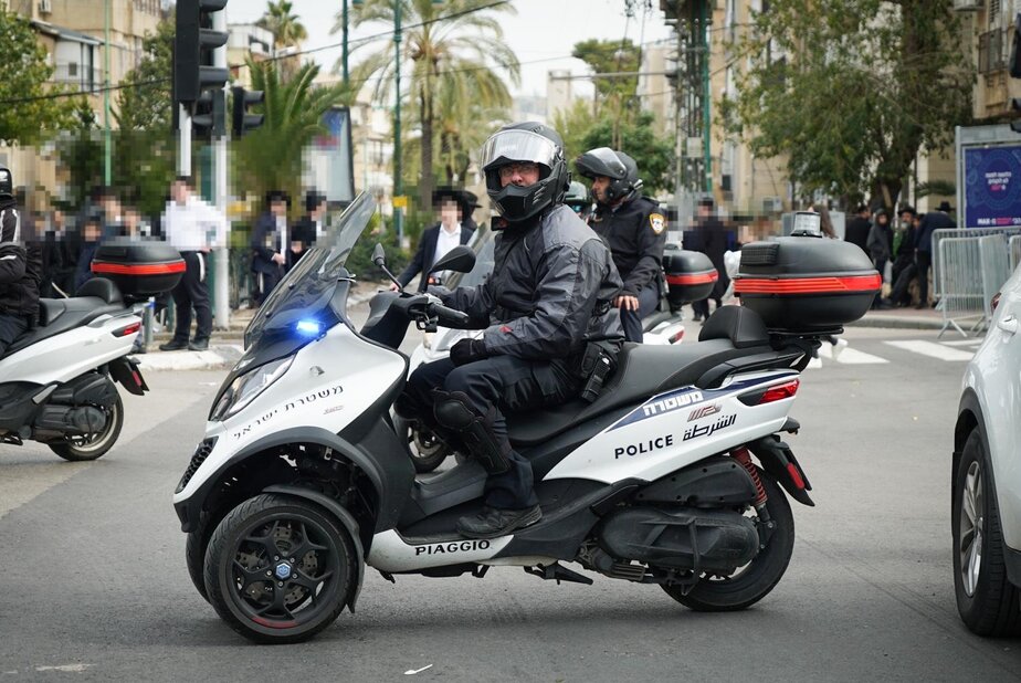 משטרת ישראל נערכת להפגנה. צילום: דוברות המשטרה