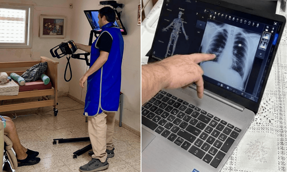 בדיקות רנטגן בבית המטופל. צילום באדיבות כללית מחוז דן-פ"ת