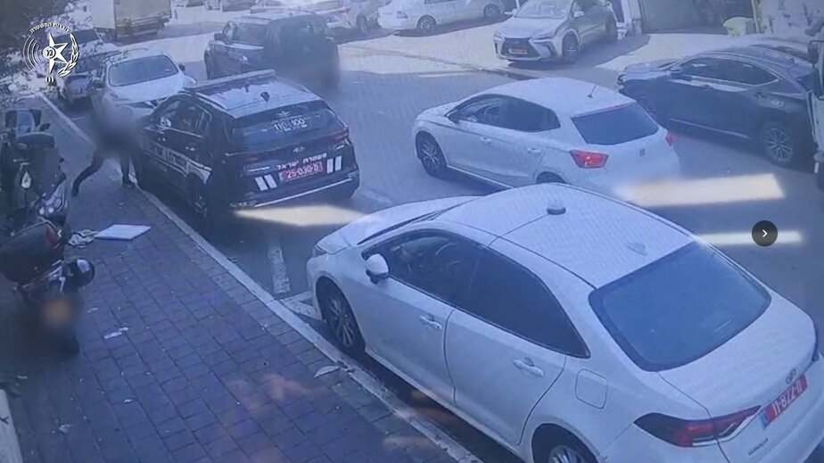 תיעוד ממצלמות האבטחה. צילום: משטרת ישראל