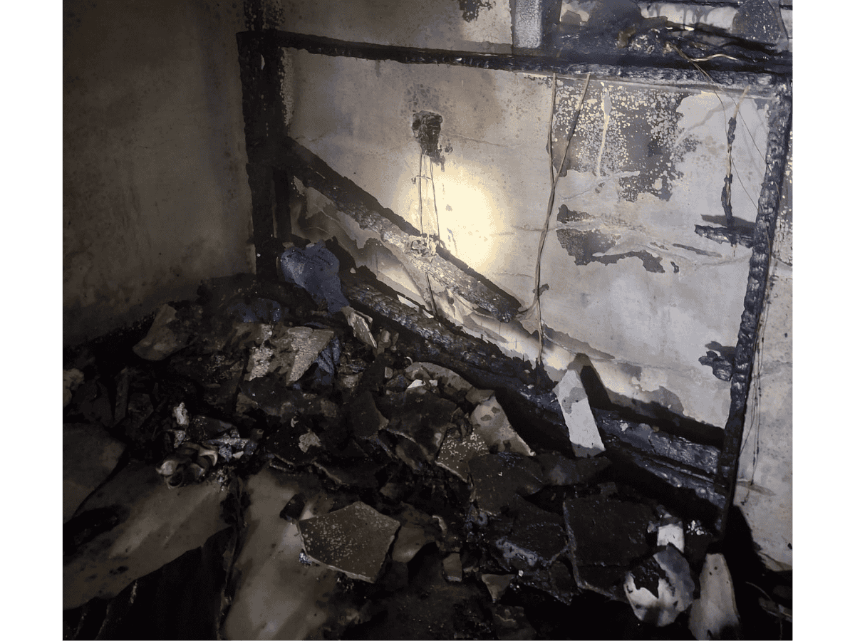 שריפה בדירה ברמת גן. צילום: כיבוי אש והצלה