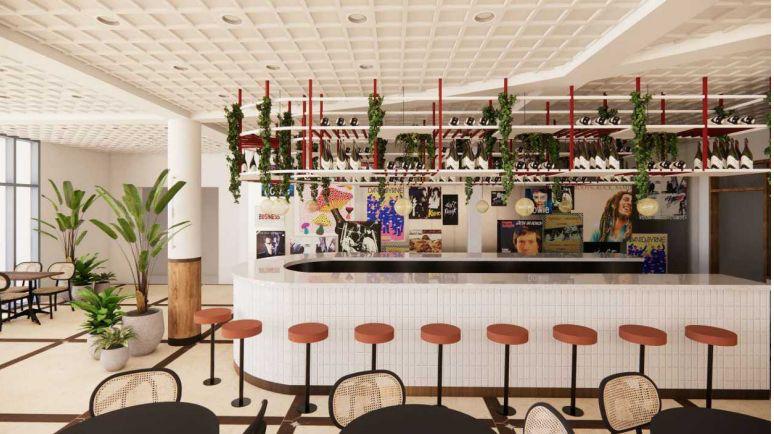 בית קפה בתאטרון רמת גן. הדמיות: סיטון פלוס טנוס אדריכלים