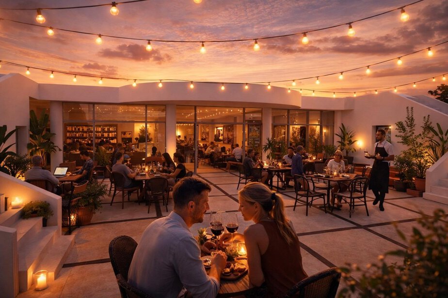 בית קפה בתאטרון רמת גן. הדמיות: סיטון פלוס טנוס אדריכלים