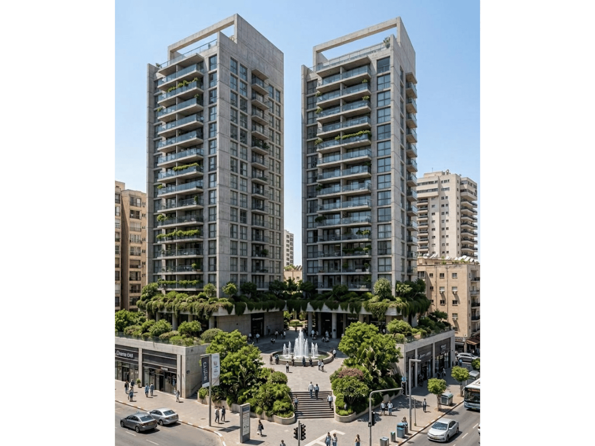 פרויקט ההתחדשות העירונית במתחם פודים-רש"י בשכונת נחלת גנים ברמת גן. צילום: אורון נדל"ן