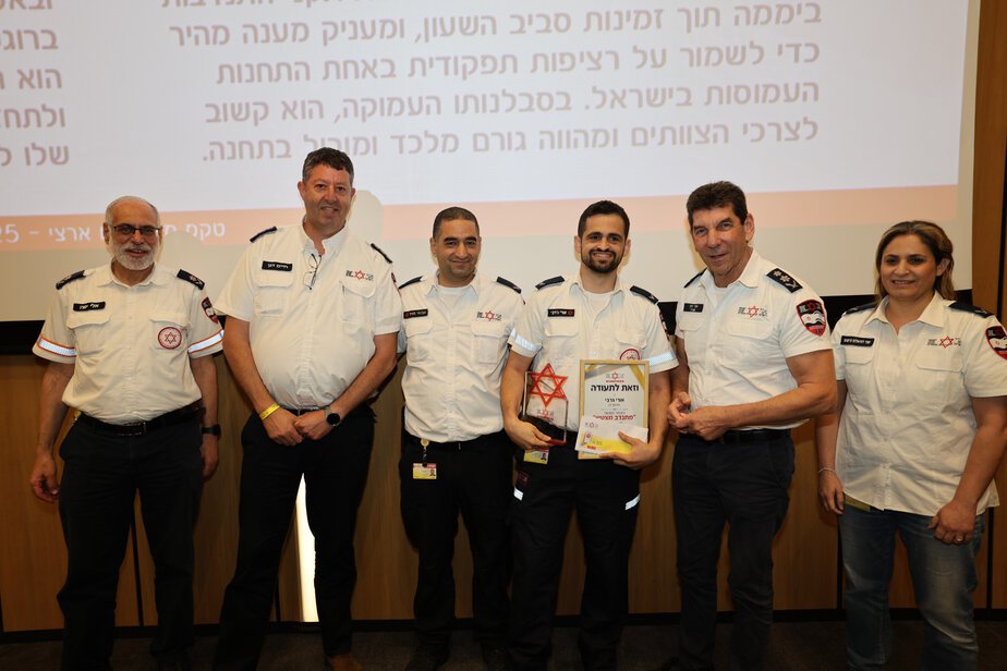מתנדב מצטיין מרחב דן של מד"א אורי גרבי, בן 30 תושב רמת גן. צילום מד"א