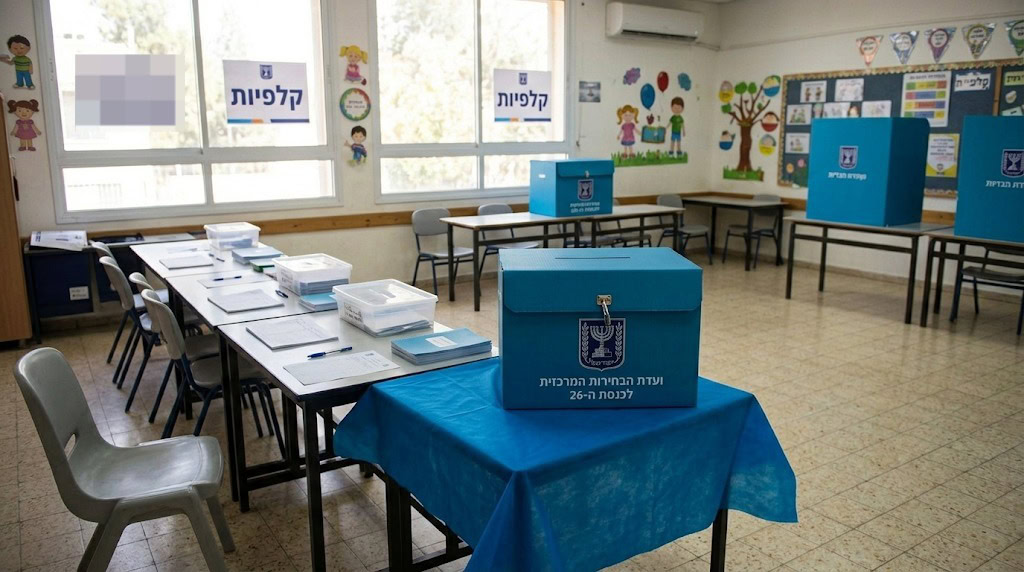 רמת גן נערכת ליום הבוחר. תמונה זו נוצרה באמצעות gemini